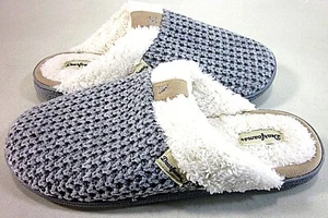 Deerfoams Womens Textured Knit Slippers Light Heather Grey, US Size 11-12 XL - Picture 1 of 7
