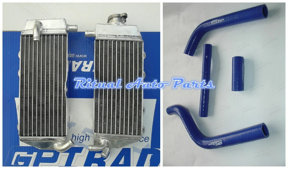 For YAMAHA YZ 125 YZ125 2002 2003 2004 02 03 04 Aluminum Radiator AND Blue HOSE Foto 1 de 4