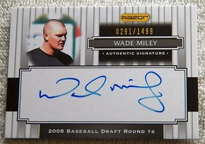 Tarjeta de afeitar automática Baltimore Orioles Wade Miley 2008 #0291/1499 - Imagen 1 de 1