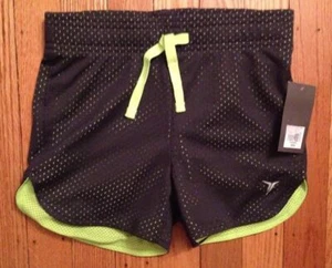 NWT Boy's/Girl's Old Navy Black/Lime Green Athletic Shorts - Size XS 5 - Picture 1 of 7