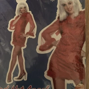 Sexy Red Hot Angel Fancy Dress Theme Costume - Picture 1 of 3