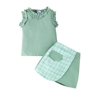 Toddler Baby Girl Outfit Solid Color Tops and Shorts Set Infant Summer Clothe... - Picture 1 of 7