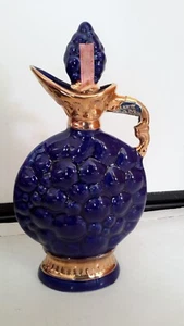 Vintage 1963 Cobalt Blue and Gold 175 Months Jim Beam Whiskey Decanter W/Box - Picture 1 of 18