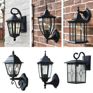 Black Traditional and Modern Lighting Garden Wall Light Outdoor Lanterns IP44 - Picture 1 of 23