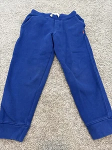 Polo Ralph Lauren Red Boys Size 7 Logo Fleece Jogger Pants Pockets - Picture 1 of 4