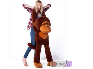 130CM Giant Huge Stuffed Animal Plush Brown Monkey Bear Doll Toy Christmas Gift - Picture 1 of 9
