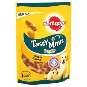 Pedigree Tasty Minis Bites Puppy Nibbles Chewy Cubes Chicken Training Treats - Picture 1 of 3