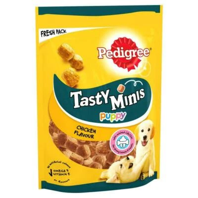 Pedigree Tasty Minis Bites Puppy Nibbles Chewy Cubes Chicken Training Treats - Image 1 of 3