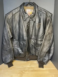 Chaqueta de cuero Winston vintage con cremallera completa para hombre talla XL - Imagen 1 de 15