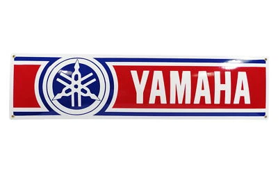 Enamel plaque YAMAHA 20x80 cm LOGO collectable sign motorcycle metal emblem - Image 1 of 3