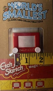 New Sealed Pkg Super Impulse World's Smallest Etch A Sketch Red 1.75"Wx1.5"Tall - Picture 1 of 6