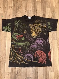 Camiseta Vintage Estampado León Grande Sahara AOP Animales Naturales Talla XL - Imagen 1 de 2