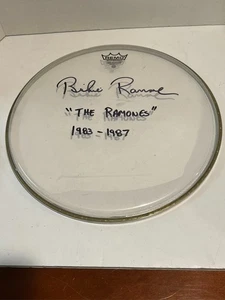 Richie Ramone Authentic Hand Signed 15" Drumhead Autogramm The Ramones Drummer - Bild 1 von 3