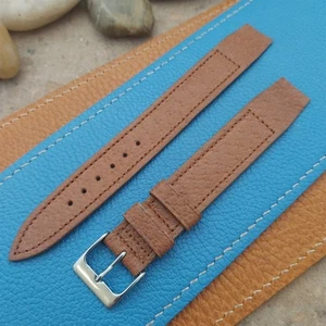 16mm Wire Lug Open End Pigskin Leather Vintage Unused Watch Strap - Picture 1 of 5