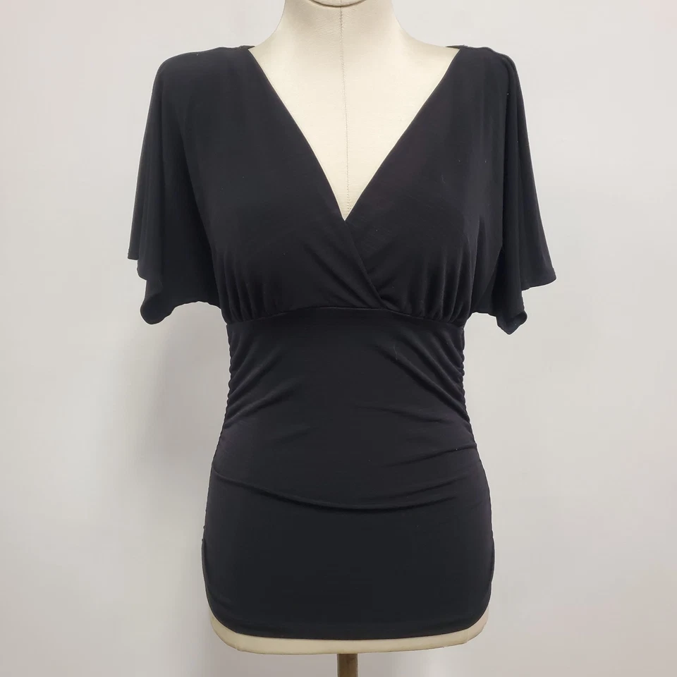 Top Babydoll Iz Byer California para Mujer Y2K Bruja Talla S Negro Preppy Elastizado Foto 1 de 4