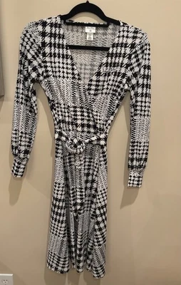 Richard Allen x H&M Black & White Houndstooth Print Dress - Size XS - Image 1 of 4