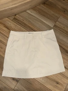 Nike Women's Tech Skort Tour Performance Golf Skirt sz 12 Sports Khaki Beige - Picture 1 of 8