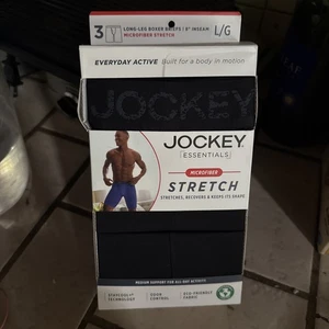 Jockey Essentials 3 Paia Slip Boxer Taglia L Gamba Lunga MICROFIBRA Elasticizzato Nero 8" - Foto 1 di 6