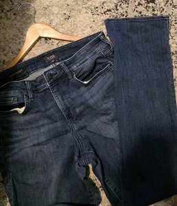 Nuevos Pantalones de mezclilla NYDJ Marilyn de pierna recta talla 10 lavado oscuro elásticos - Imagen 1 de 10