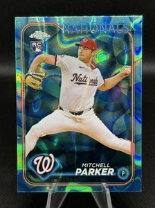 2024 Topps Chrome Update Mitchell Parker RC Aqua Lava Refractor /175 Nationals - Picture 1 of 3