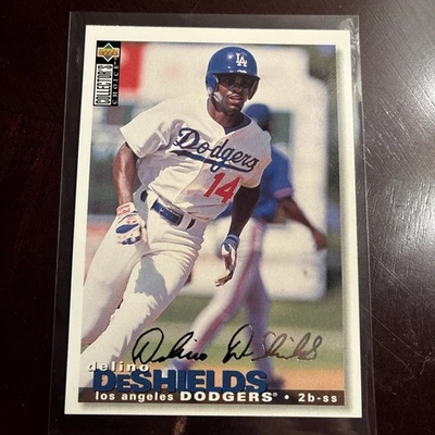 1995 Upper Deck Collector's Choice - Delino DeShields #218 Silver Foil Signature - Image 1 of 2