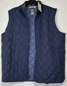 New Peter Millar Crown Essex Quilted Large Blue Vest . Outdoor $230 - Picture 1 of 12
