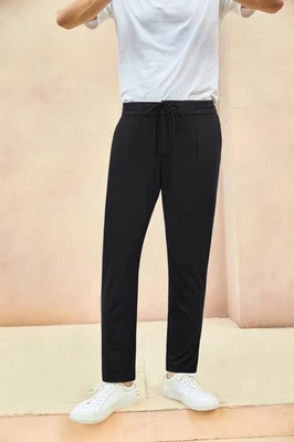 PJ PAUL JONES 男式修身裤子弹力打褶前松紧腰中号 — 第 1/4 张图片