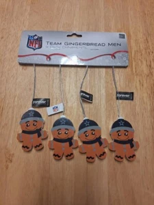 Dallas Cowboys Gingerbread men 4 ornaments NEW 1 damaged see* - Picture 1 of 2