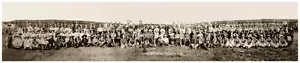 101 RANCHO 1913 GRUPO CON FOTO PANORÁMICA WILL ROGERS - Imagen 1 de 2