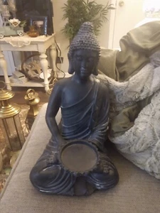 17" Japanese Sitting Buddha Statue - Picture 1 of 4