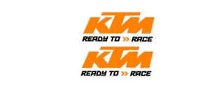 KTM READY TO RACE MOTO X STICKER MOTORSPORT RETRO BIKE RACE x2 - Picture 1 of 1