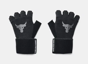 Under Armour Project Rock Training Gloves Leather Weightlifting Large Black NWT - Picture 1 of 2