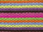 Vintage Textured Stretch Fabric 5 Yards Rainbow Colors