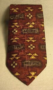 Resistol Mens 3-7/8" wide Short 55" long Multi-Color 100% Silk Neck Tie 