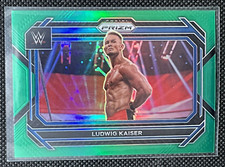 Ludwig Kaiser #25 WWE SmackDown Panini Green Prizm 2023 Wrestling Trading Card.