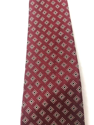 Corbata para hombre Paul Frederick roja a cuadros de diseñador nueva 100 % seda Foto 1 de 3