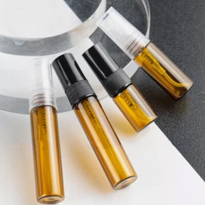 Botella pulverizadora de vidrio ámbar recargable 250 un. Dispensador de viaje de perfume - Imagen 1 de 5