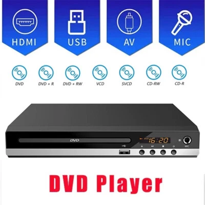 1080p DVD Player All Region Free DVD CD USB Player with HD+RCA Output US C7N0 - Image 1 of 4