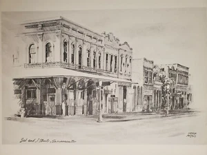 Gold Rush Historic Old Sacramento J & 3rd St's Historic George Mathis 1950s - Picture 1 of 6