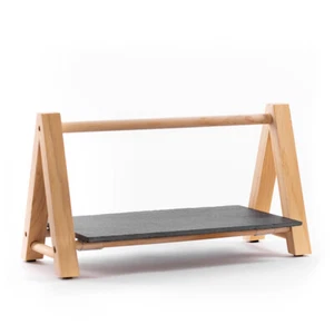 Etagere "Nicole" aus Schiefer Holz Schwarz Servierplatte Deko - Bild 1 von 3