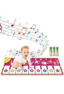 Musical Piano Mat, Toddlers Music Floor Keyboard Blanket Dance Mat with 8 Differ - Picture 1 of 6