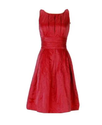 Nuevo con etiquetas Vestido Anthropologie Plenty Frock de Tracy Reese Saxifrage Rojo Arrugado 4 $288 Foto 1 de 4