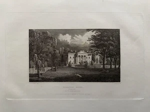 Impresión antigua de 1831; Norbiton Place, Surrey después de Fletcher - Imagen 1 de 2