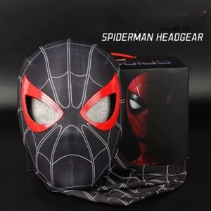 Spiderman Miles Morales Mask Cosplay Helmet Eyes Blinkable Wearable Prop Gift - Picture 1 of 10