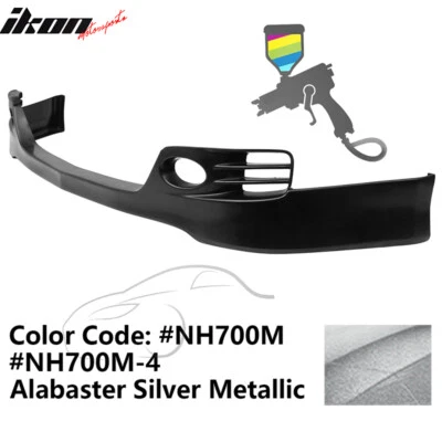 For 06-08 Acura TSX Front Bumper Lip EURO-R Style Spoiler #NH700M Silver Bodykit Foto 1 de 4