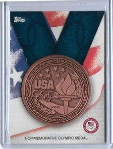 RARE 2012 TOPPS OLYMPIC COMMEMORATIVE BRONZE MEDAL CARD #OM-B ~ 1 IN 1600 PACKS - Picture 1 of 2