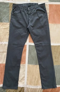 AG the everett in dark gray sueded italian stretch sateen pants 34 x 34 men NEW - Picture 1 of 7