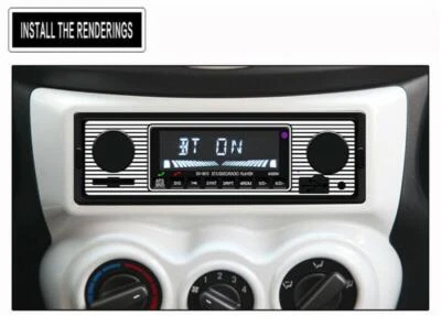 Reproductor de radio estéreo para automóvil con cabezal Bluetooth en el tablero FM/MP3/AUX y control remoto + micrófono Foto 1 de 4
