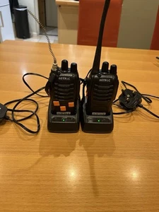 Pair Of Esynic Walkie Talkie Rechargable One Aerial Cover Broken As Seen Tested - Photo 1/16
