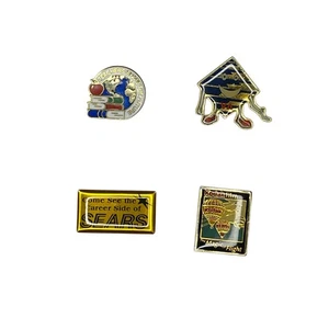 Retro 1990s Enamel Pins Lot of 4 • Kodak Film • Sears • Teachers • DECA - Picture 1 of 6